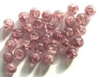 30 10mm Light Amethyst Crackle Beads